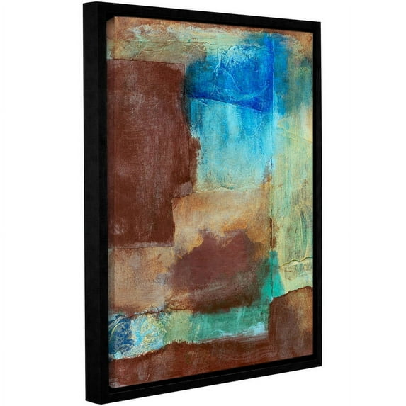 ArtWall Elena Ray "Earth Tone Abstract" Gallery-wrapped Floater-framed Canvas