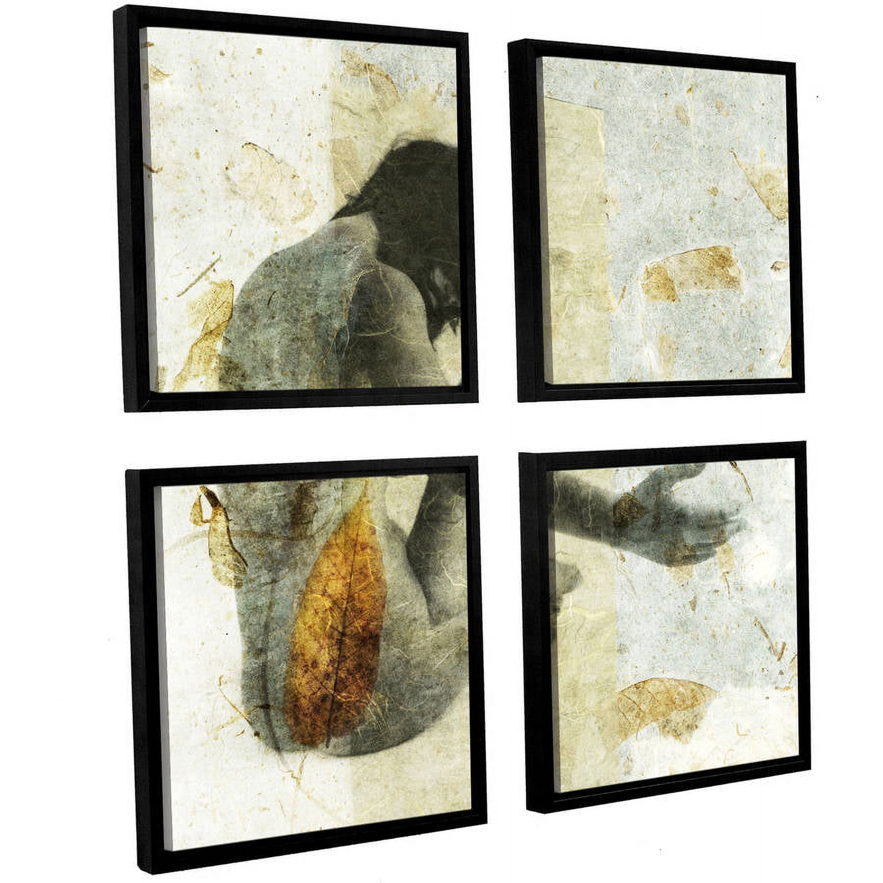ArtWall Elena Ray "Female With Opening Hand" 4-Piece Floater-framed Canvas Square Set