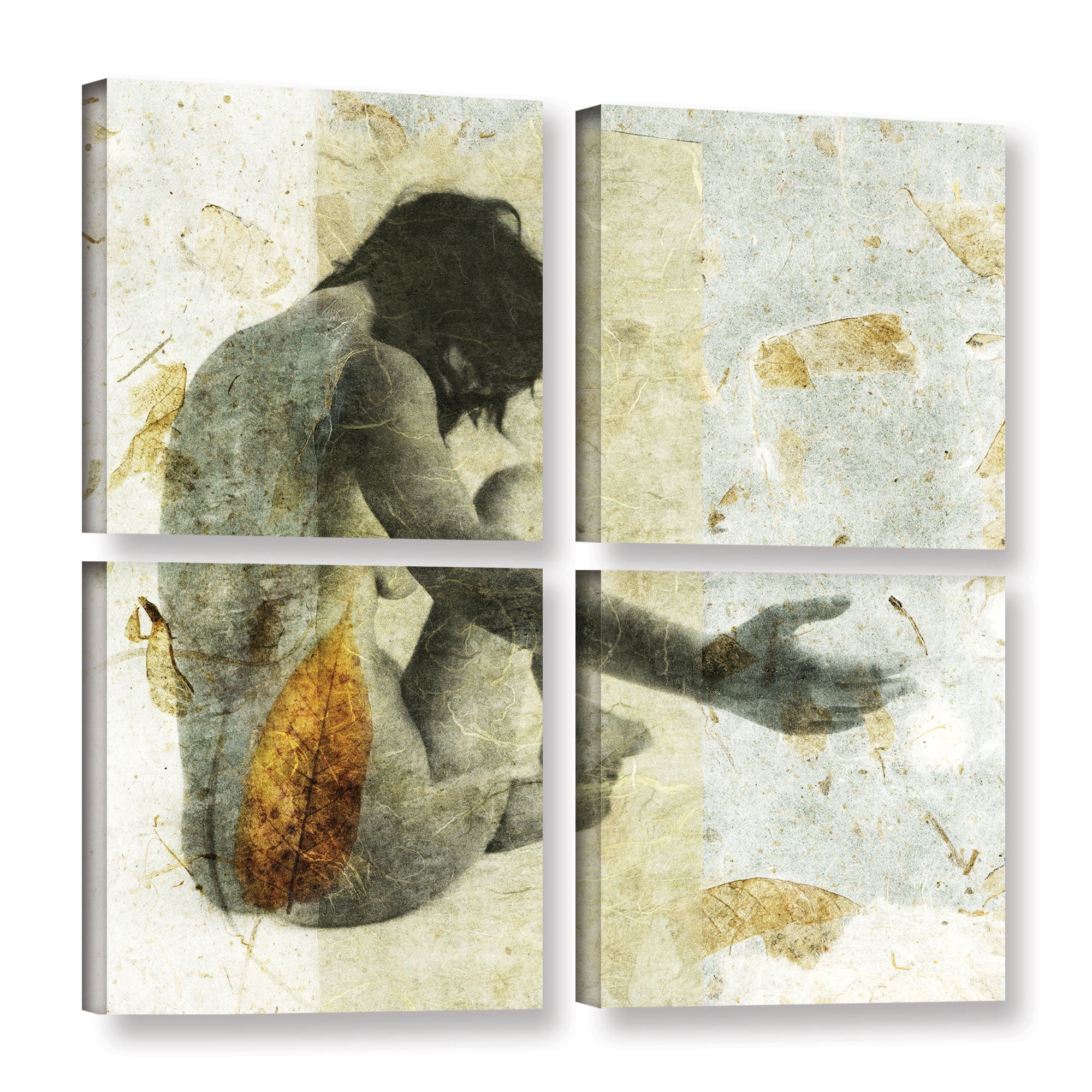 ArtWall Elena Ray "Female With Opening Hand" 4-Piece Gallery-wrapped Canvas Square Set