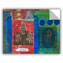 ArtWall Elena Ray "Good Fortune Pagoda" Art Appeals Removable Wall Art