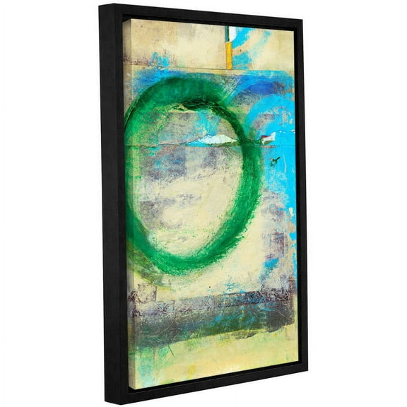 ArtWall Elena Ray "Green Circle" Gallery-wrapped Floater-framed Canvas