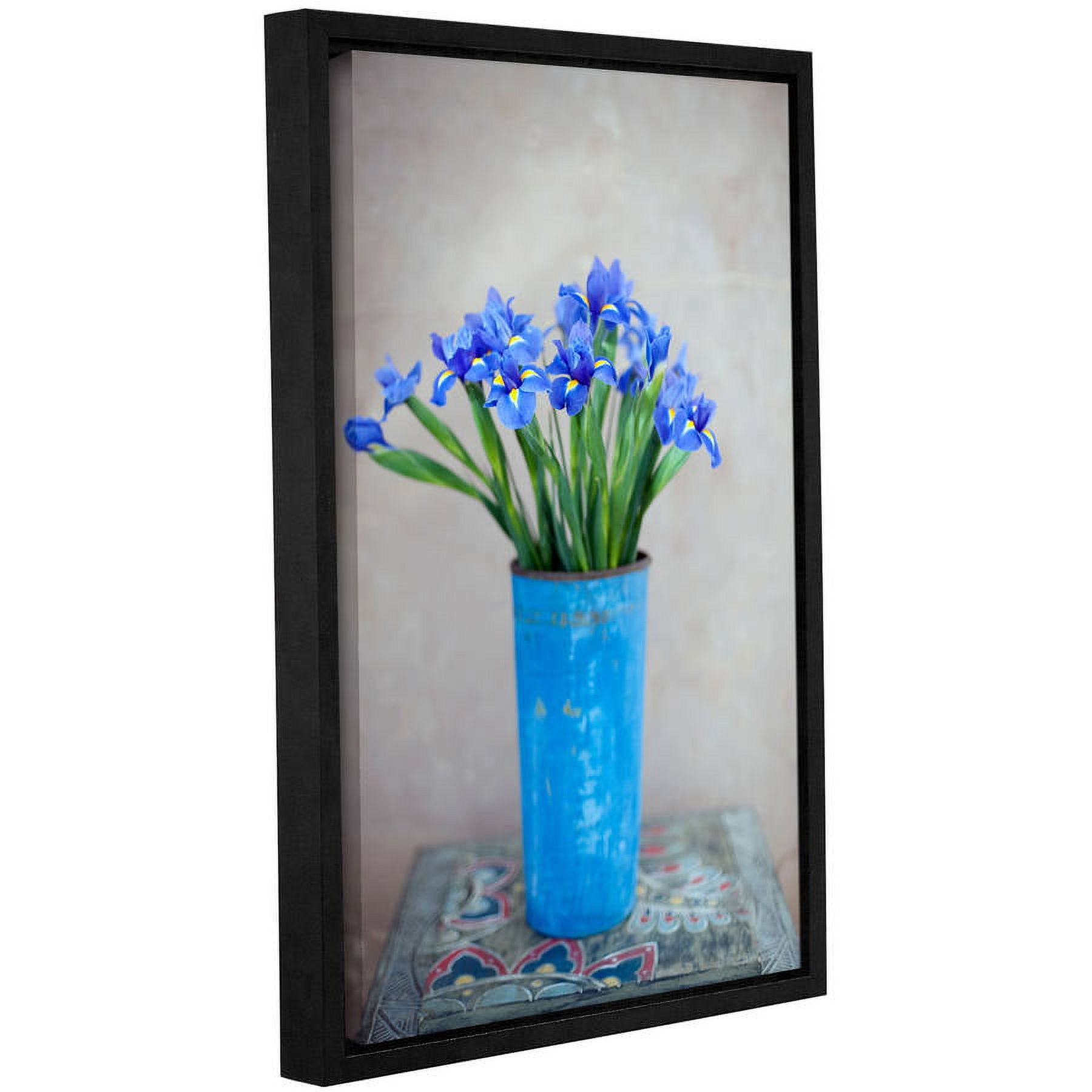ArtWall Elena Ray "Iris Flowers" Gallery-Wrapped Floater-Framed Canvas