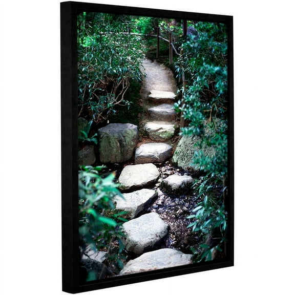 ArtWall Elena Ray "Japanese Garden Path" Gallery-wrapped Floater-framed Canvas