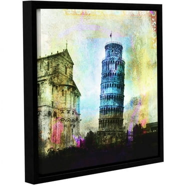 ArtWall Elena Ray "Leaning Tower Of Pisa" Gallery-wrapped Floater-framed Canvas