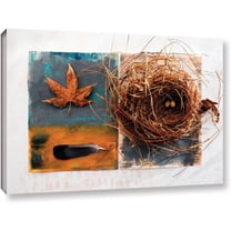 ArtWall Elena Ray "Nest With Eggs, Feather, And Sycamore Leaf" Gallery-wrapped Canvas