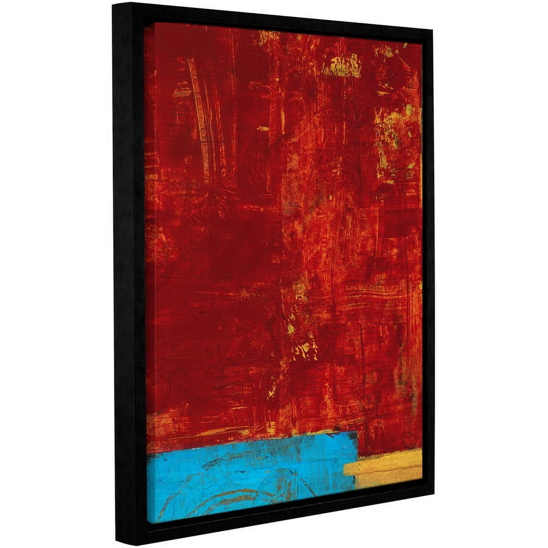 ArtWall Elena Ray "Red Abstract" Gallery-wrapped Floater-framed Canvas