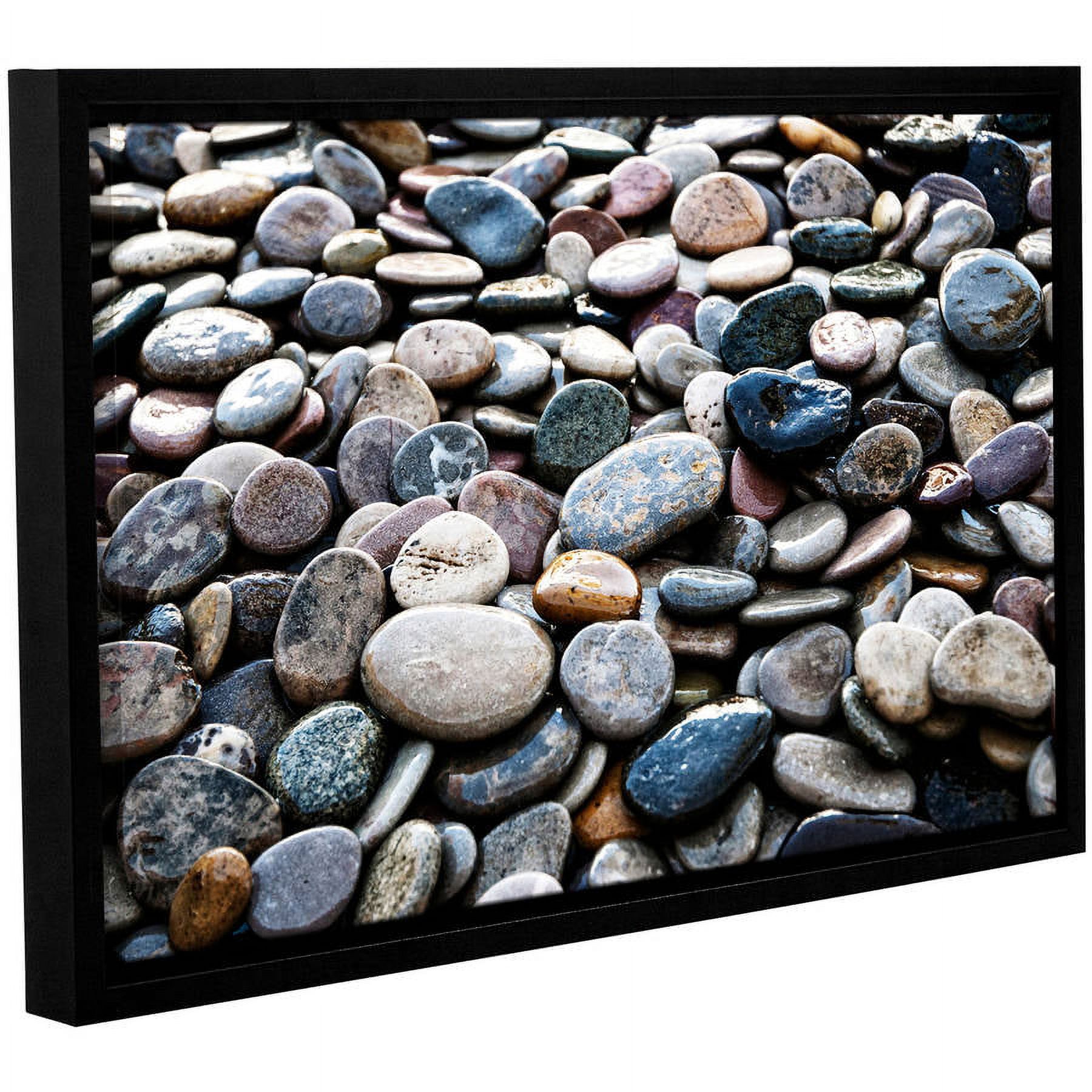 ArtWall Elena Ray "River Stones" Gallery-wrapped Floater-framed Canvas