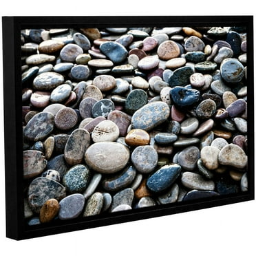 ArtWall Elena Ray "River Stones" Gallery-wrapped Floater-framed Canvas