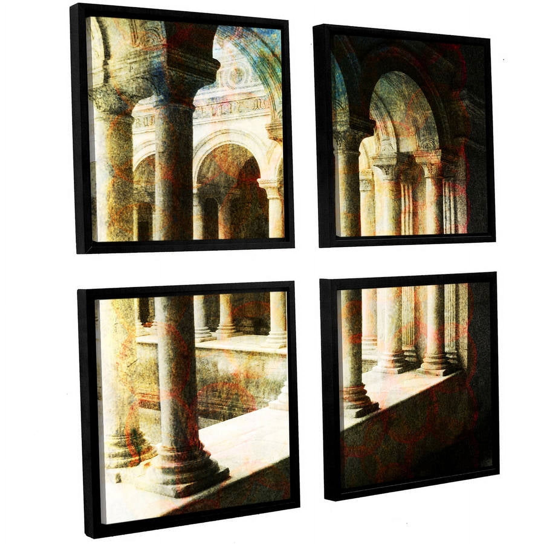 ArtWall Elena Ray "Roman Architecture" 4-Piece Floater-framed Canvas Square Set
