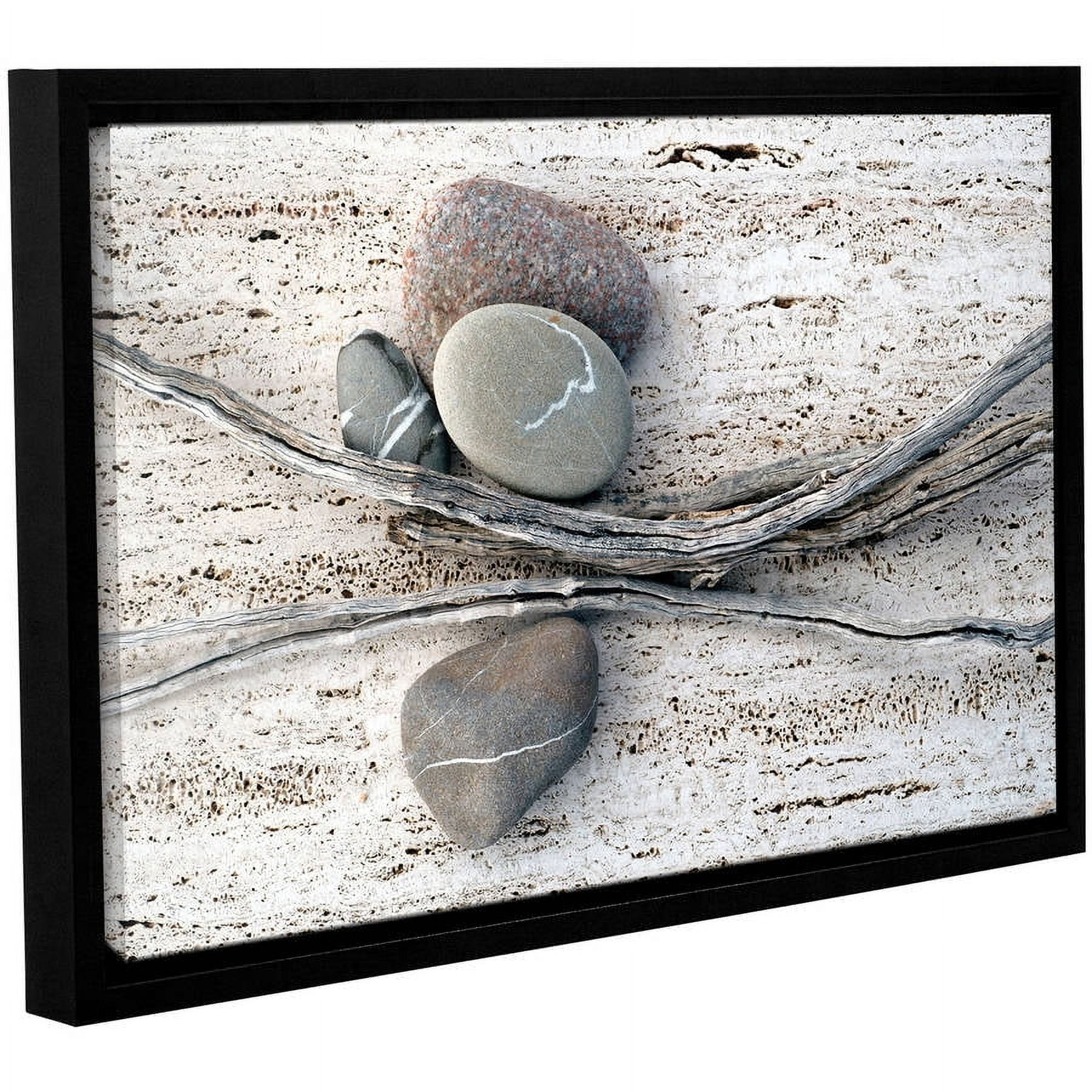 ArtWall Elena Ray "Still Life Sticks Stones" Gallery-Wrapped Floater-Framed Canvas