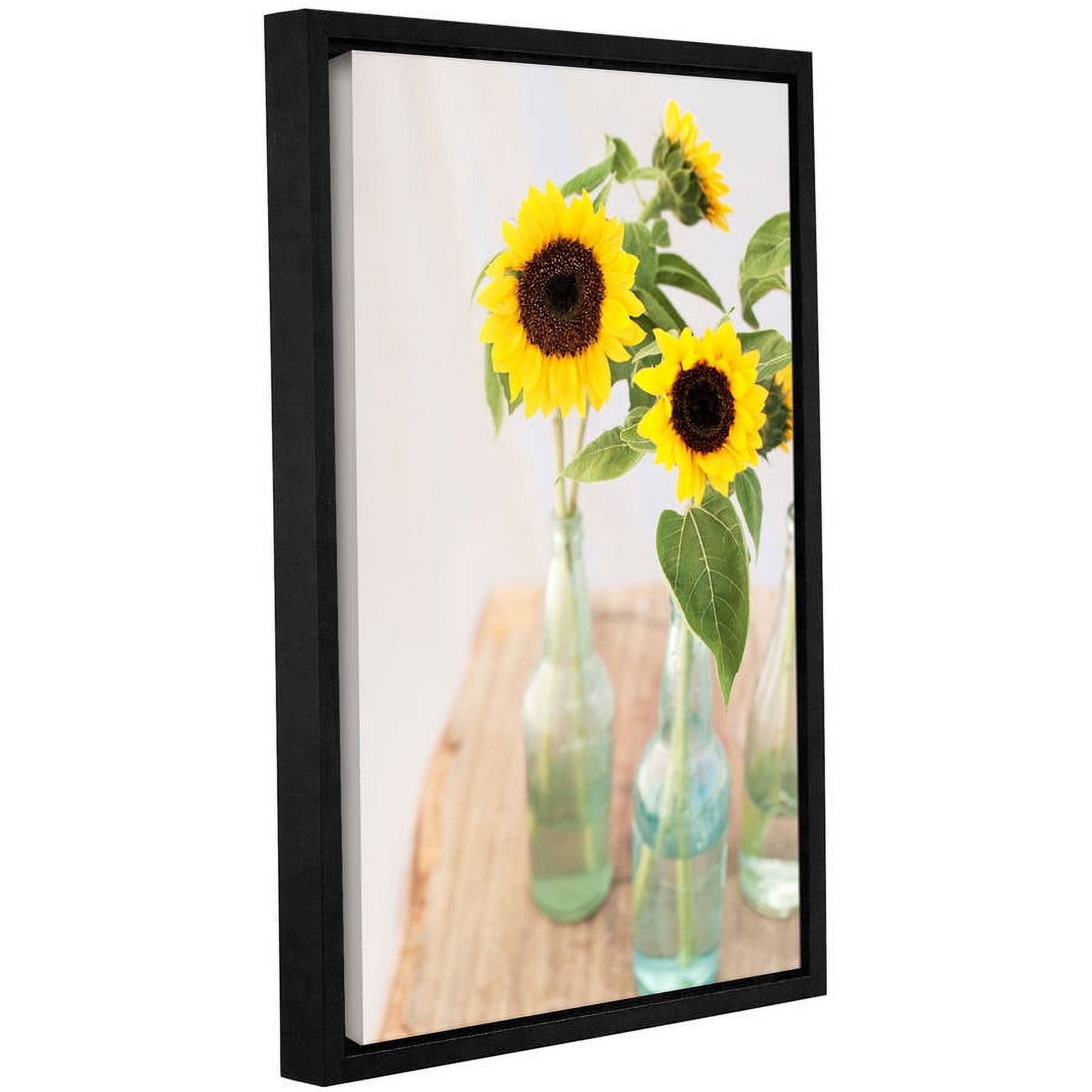 ArtWall Elena Ray "Sunflowers In A Bottle" Gallery-wrapped Floater-framed Canvas