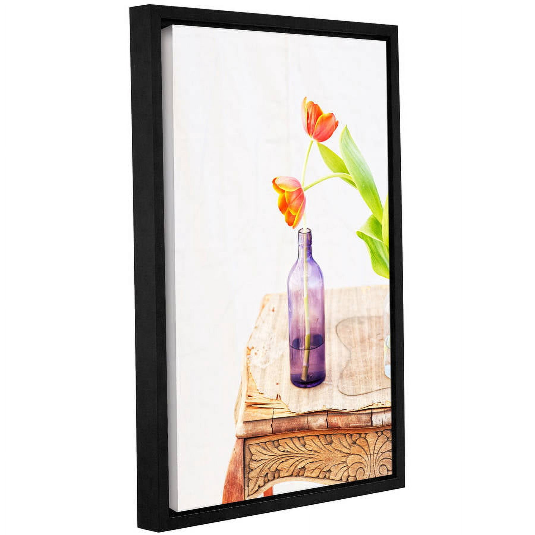 ArtWall Elena Ray "Tulips" Gallery-wrapped Floater-framed Canvas
