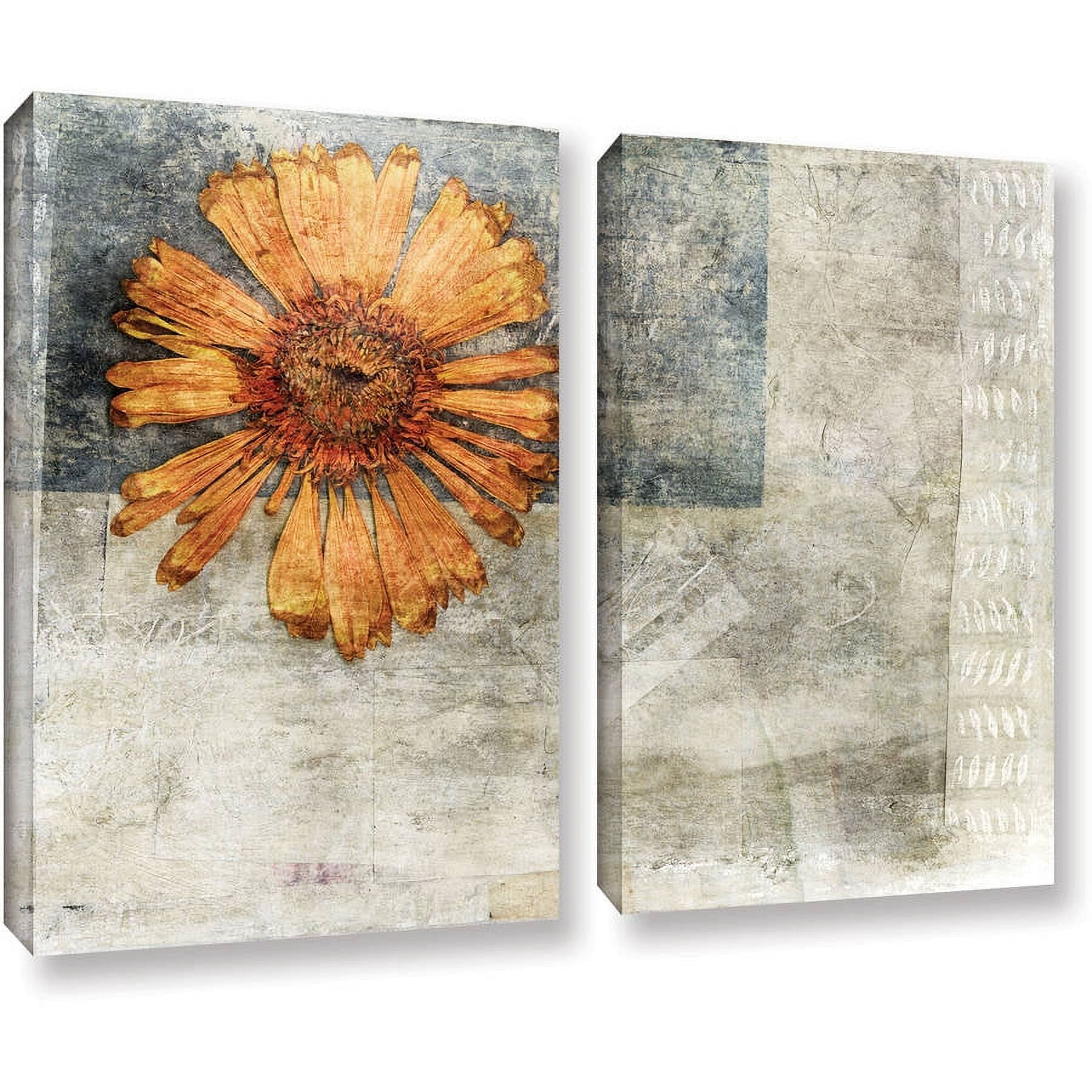 ArtWall Elena Ray "Vintage Flower" 2-Piece Gallery-Wrapped Canvas Set