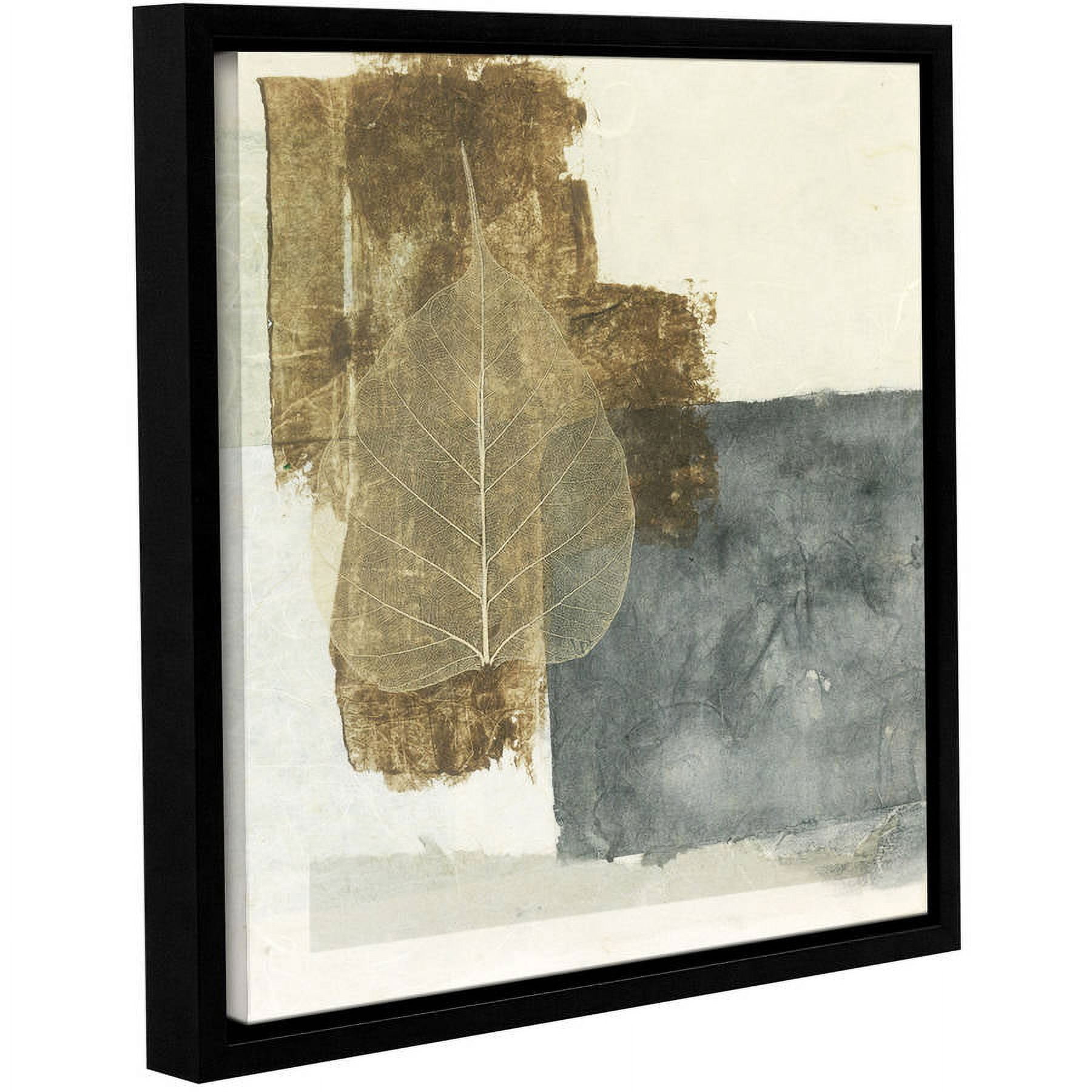 ArtWall Elena Ray "Wabi-Sabi Bodhi Leaf Collage 5" Gallery-wrapped Floater-framed Canvas