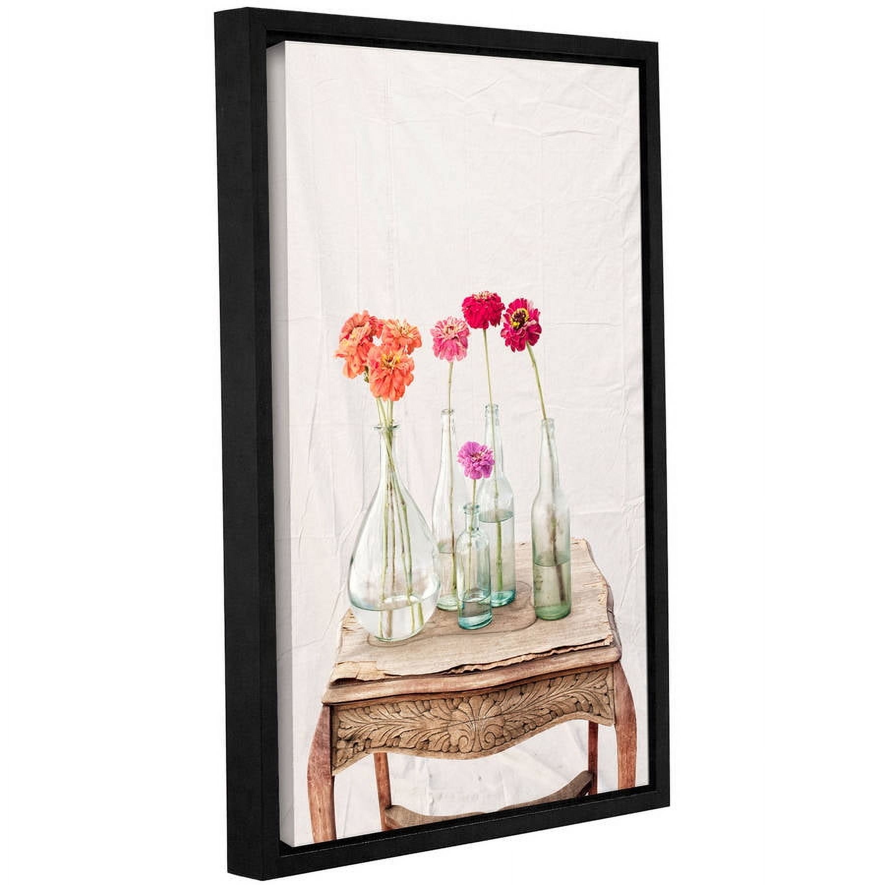 ArtWall Elena Ray "Zinnia Flowers" Gallery-wrapped Floater-framed Canvas