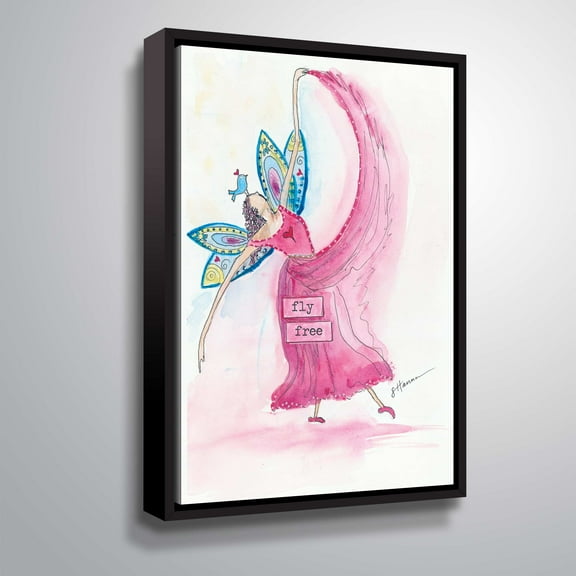 ArtWall Fly free, Gallery Wrapped Floater-framed Canvas by Lorri Hanna