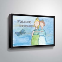 ArtWall Forever friends, Gallery Wrapped Floater-framed Canvas by Lorri Hanna