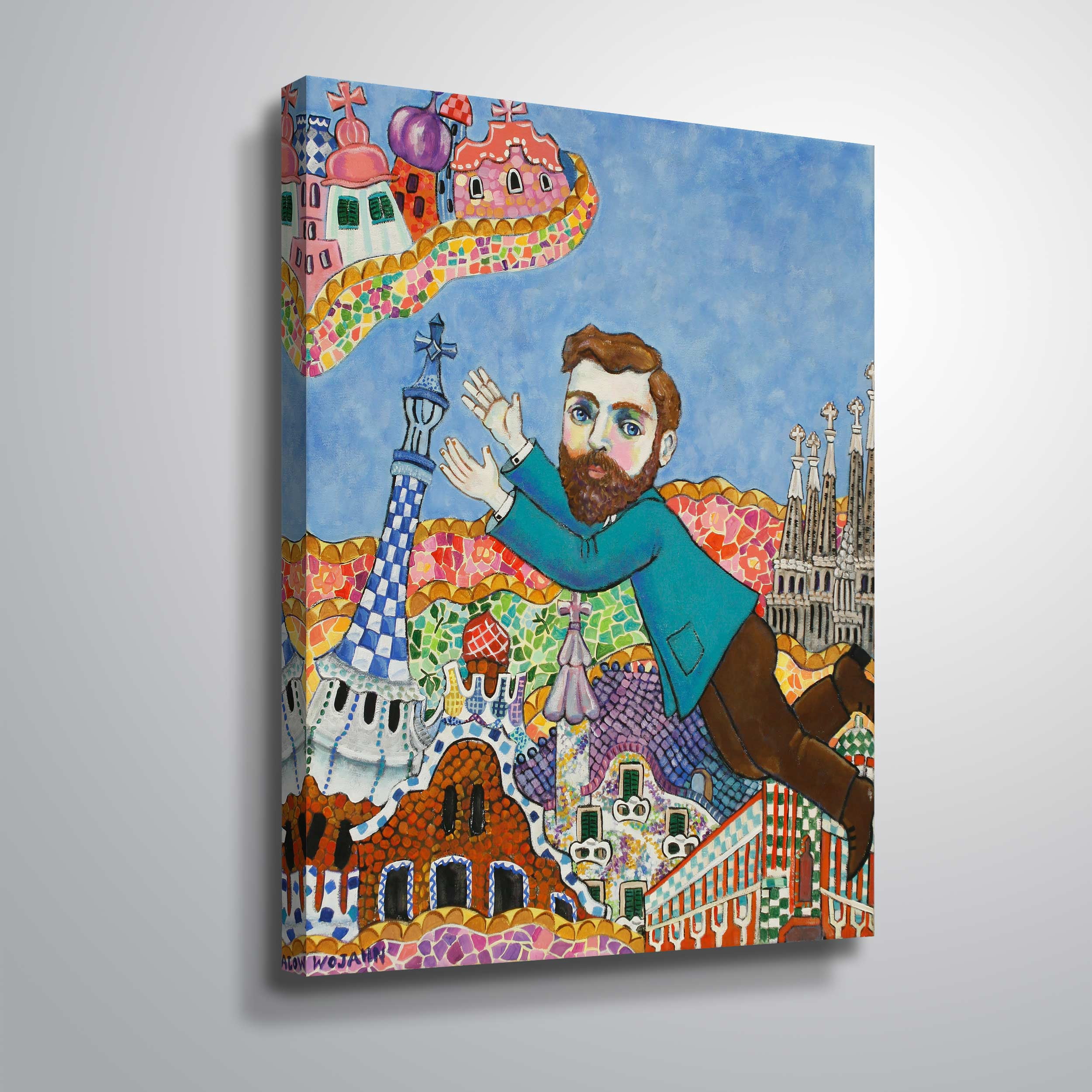 ArtWall Gaudi Barselona No Script, Gallery Wrapped Canvas by Holly Wojahn
