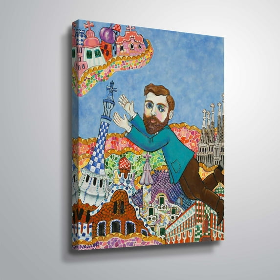ArtWall Gaudi Barselona No Script, Gallery Wrapped Canvas by Holly Wojahn