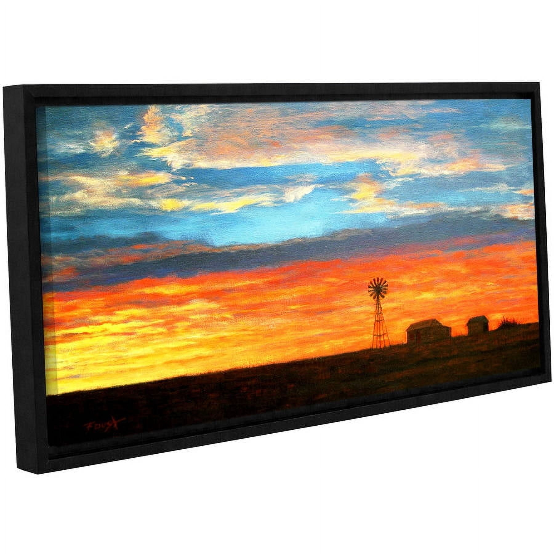 ArtWall Gene Foust "Farmville" Gallery-Wrapped Floater-Framed Canvas