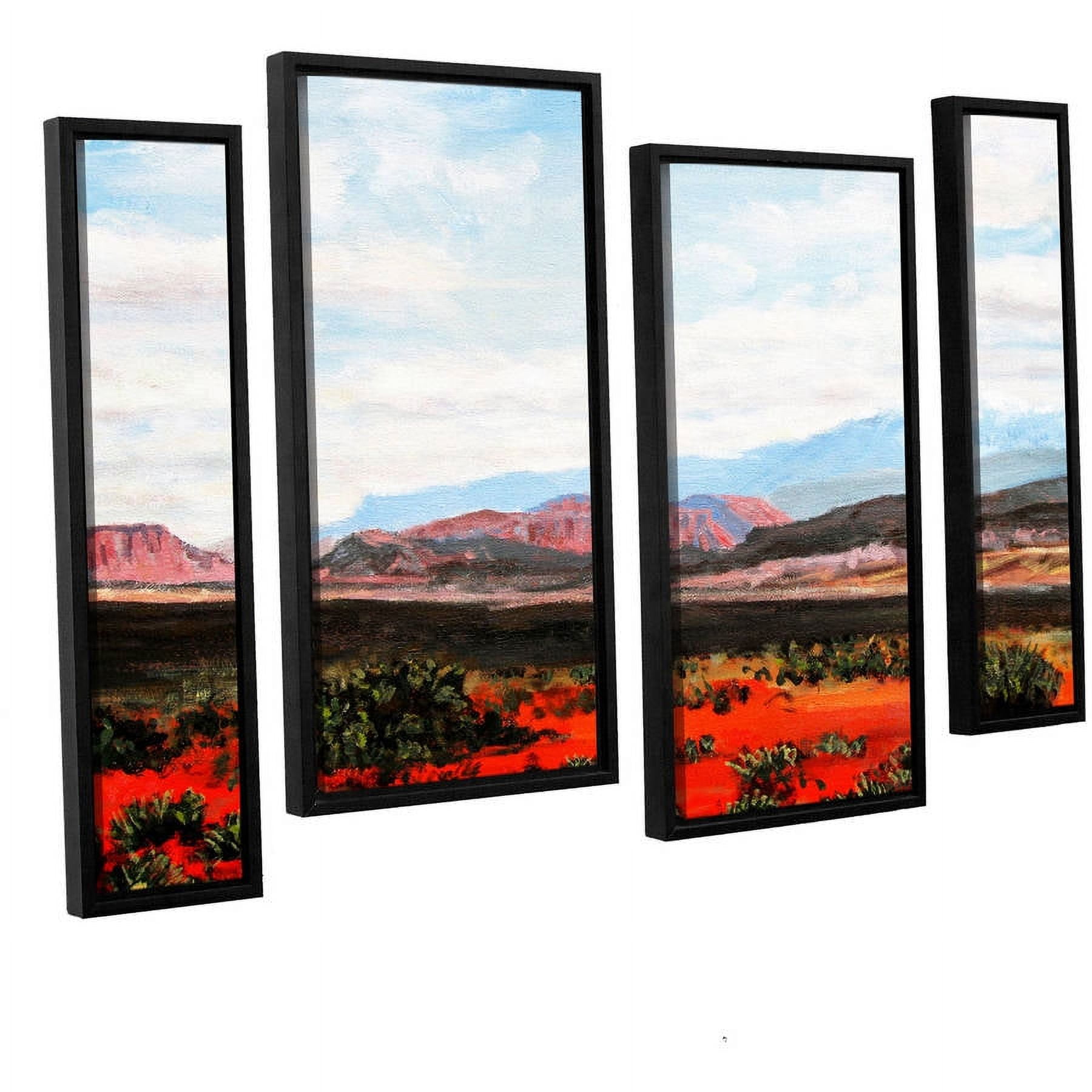 ArtWall Gene Foust "Joyride" 4-Piece Floater Framed Canvas Staggered Set