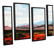 ArtWall Gene Foust "Joyride" 4-Piece Floater Framed Canvas Staggered Set