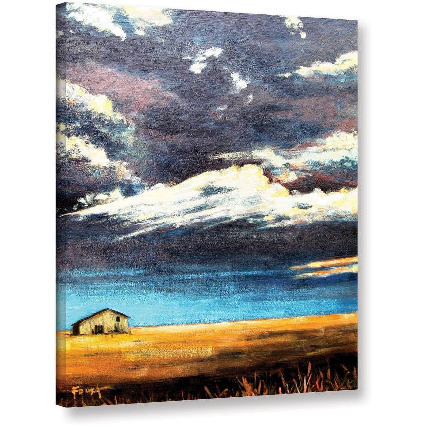 ArtWall Gene Foust "Lone Barn" Gallery-Wrapped Canvas Art