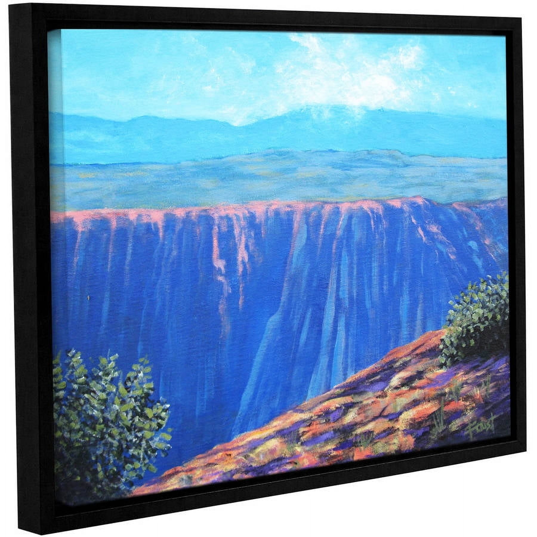 ArtWall Gene Foust "Mountain Dropoff" Gallery-Wrapped Floater-Framed Canvas