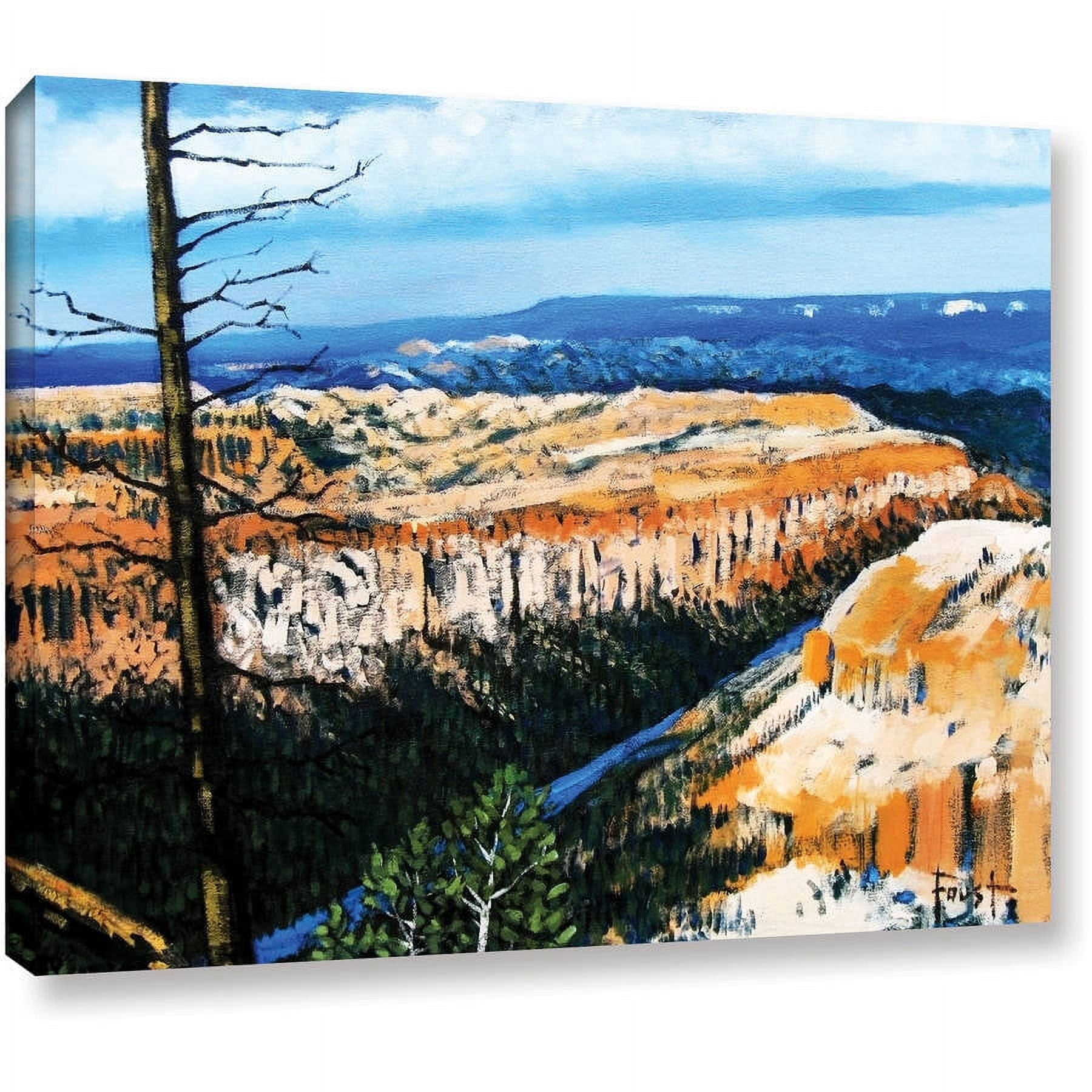 ArtWall Gene Foust "Mountain Tops Blue Sky" Gallery-Wrapped Canvas Art