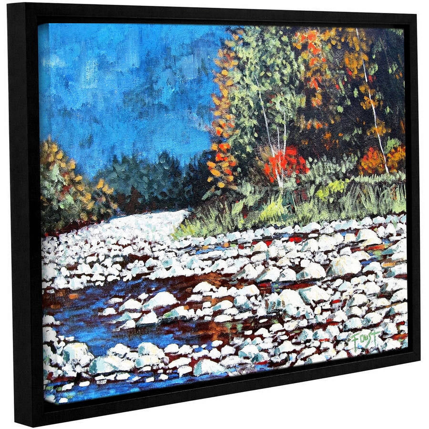 ArtWall Gene Foust "Pebble Creek" Gallery-Wrapped Floater-Framed Canvas