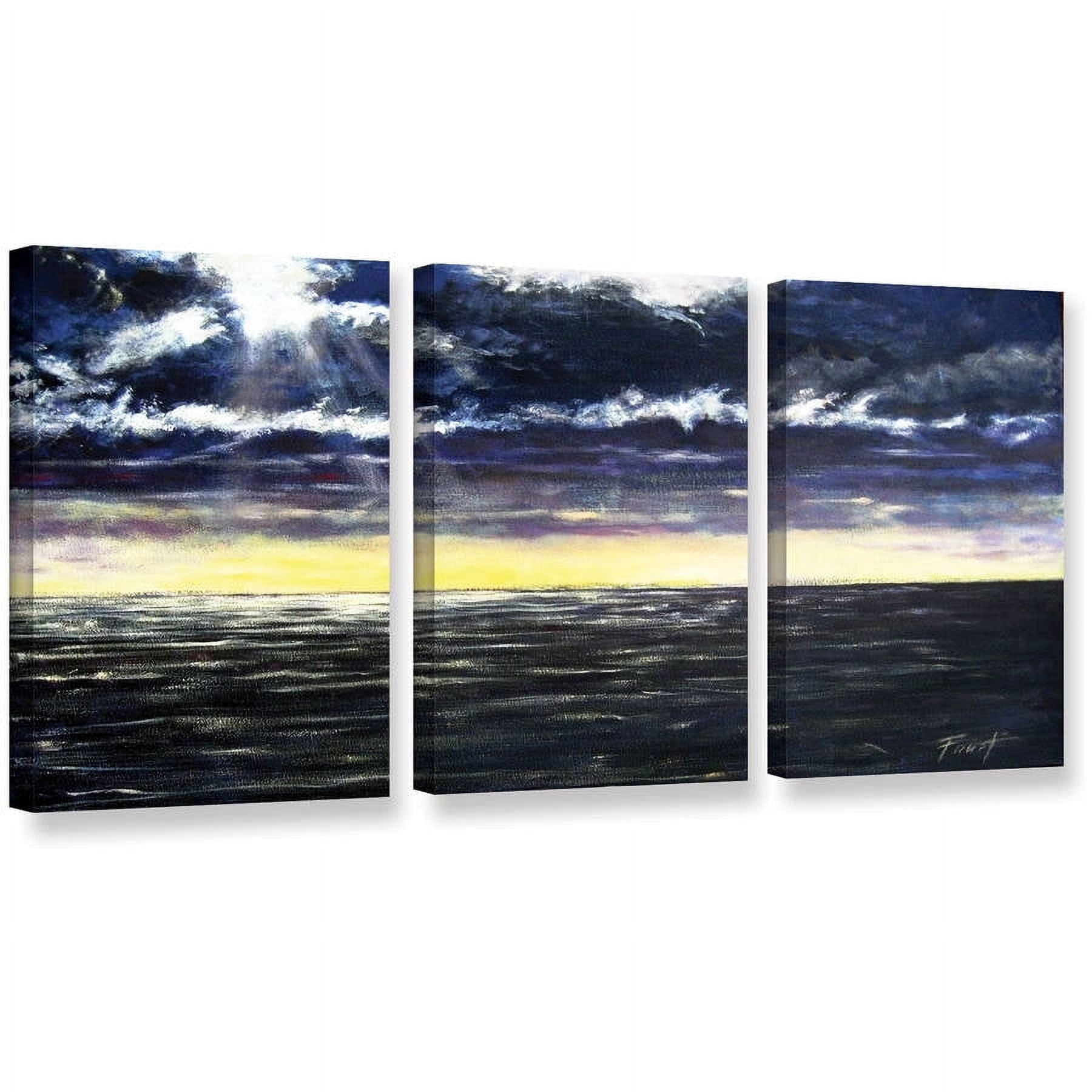 ArtWall Gene Foust "Ravage Sea" 3-Piece Gallery-Wrapped Canvas Set