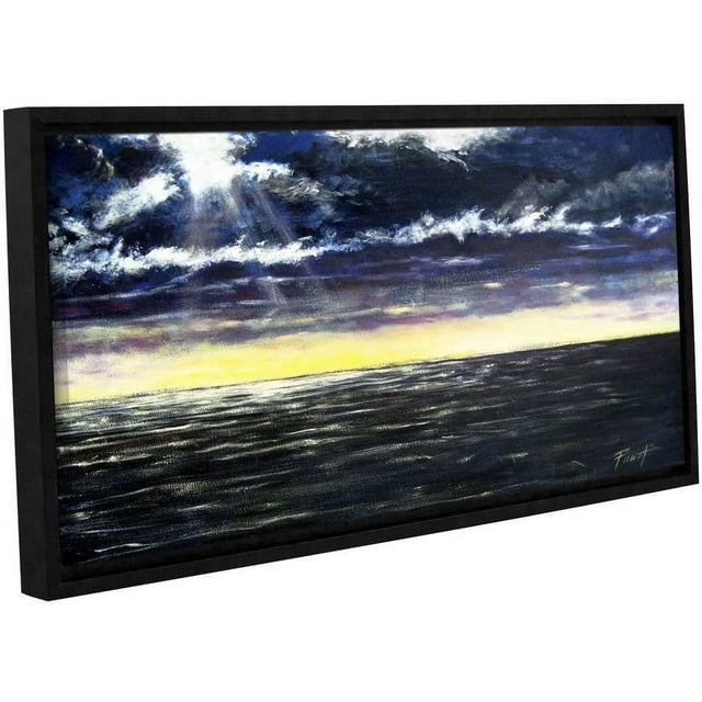 ArtWall Gene Foust "Ravage Sea" Gallery-Wrapped Floater-Framed Canvas