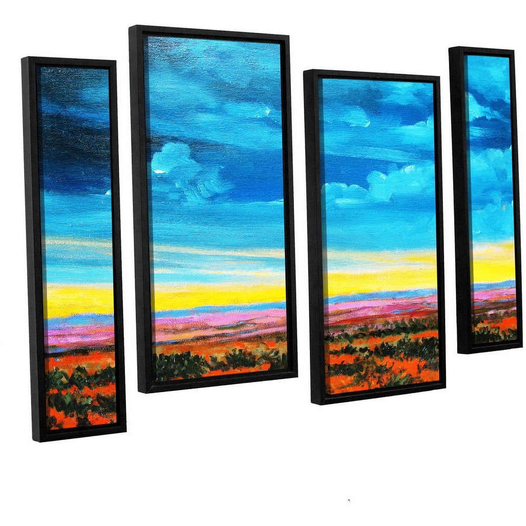 ArtWall Gene Foust "Riders on the Storm" 4-Piece Floater Framed Canvas Staggered Set