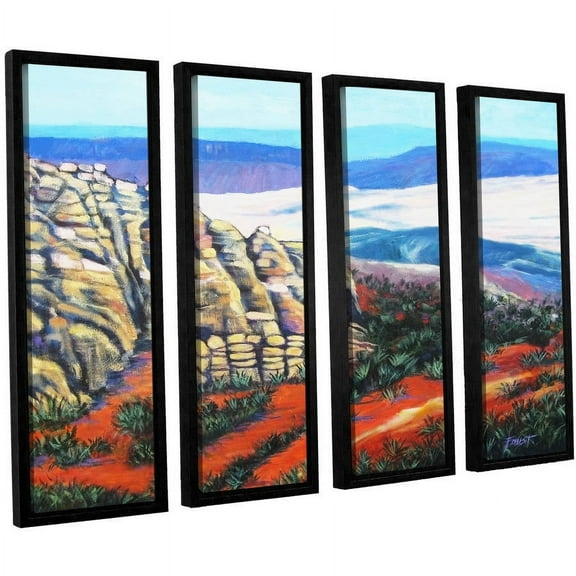 ArtWall Gene Foust "Rocky Mountain Living" 4-Piece Floater Framed Canvas Set