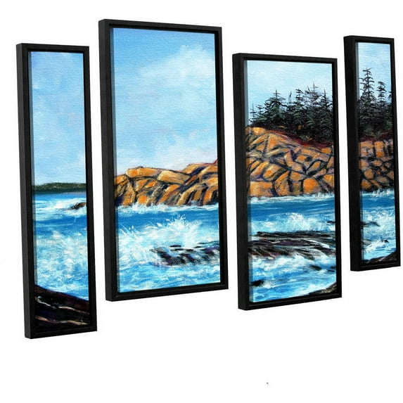 ArtWall Gene Foust "Roll Tide" 4-Piece Floater Framed Canvas Staggered Set