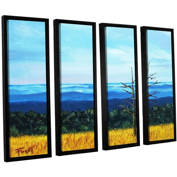 ArtWall Gene Foust "Serene Mountain Tops" 4-Piece Floater Framed Canvas Set