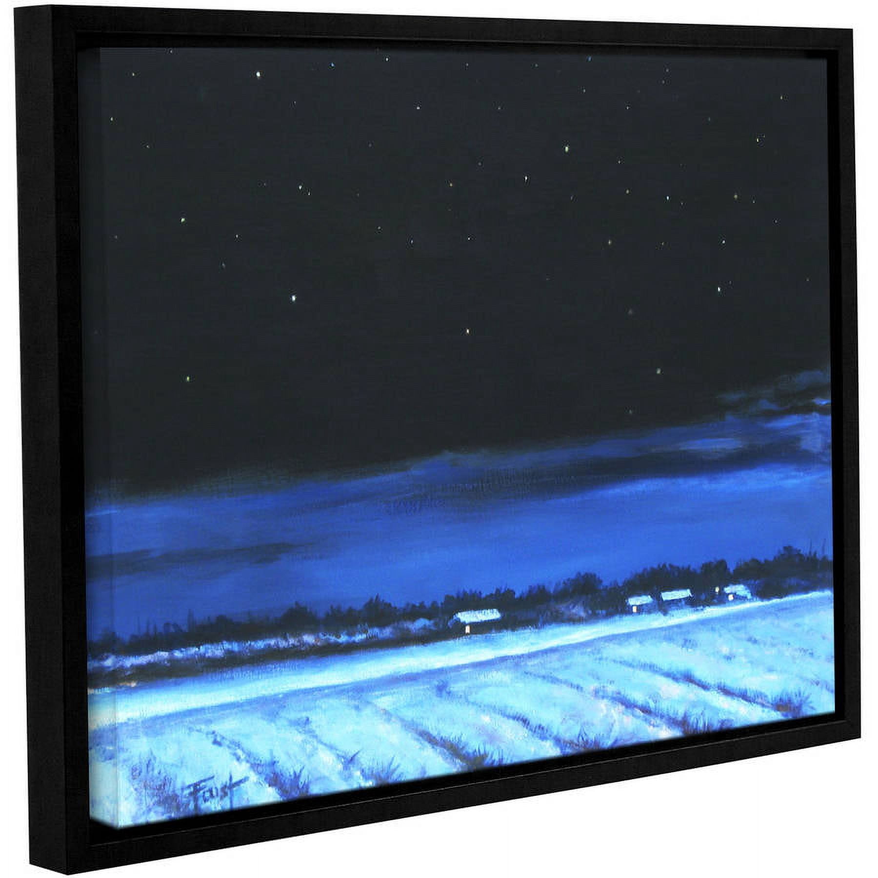 ArtWall Gene Foust "Snowy Nights" Gallery-Wrapped Floater-Framed Canvas