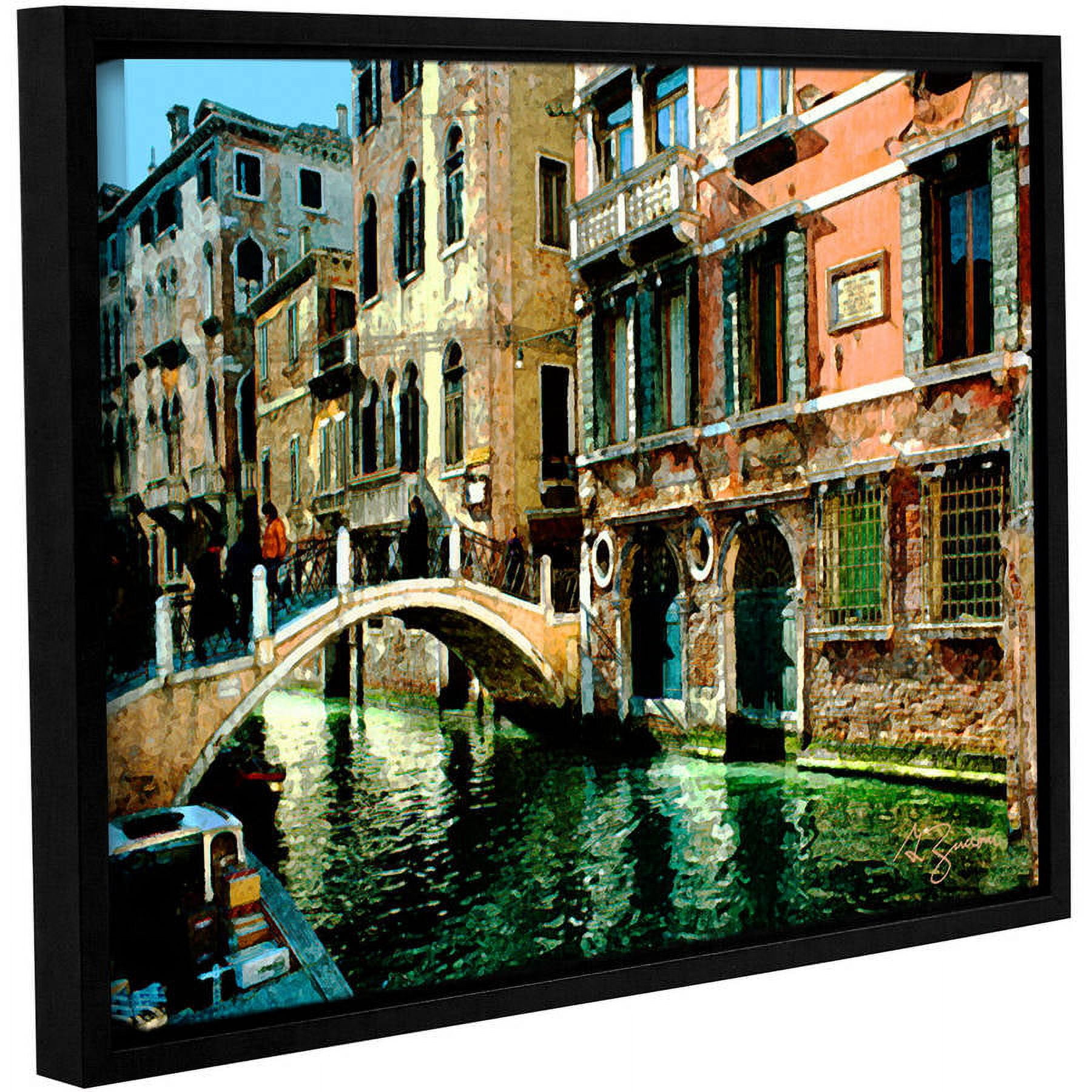 ArtWall George Zucconi "Venice Canal" Floater Framed Gallery-Wrapped Canvas