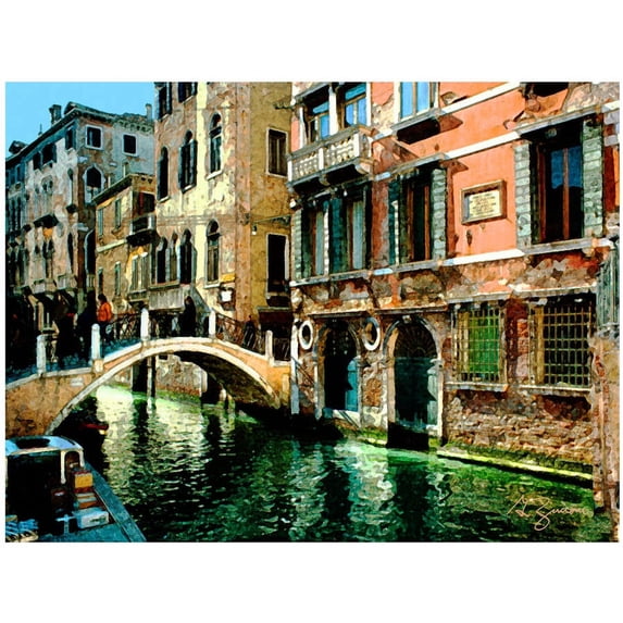 ArtWall George Zucconi "Venice Canal" Wrapped Canvas