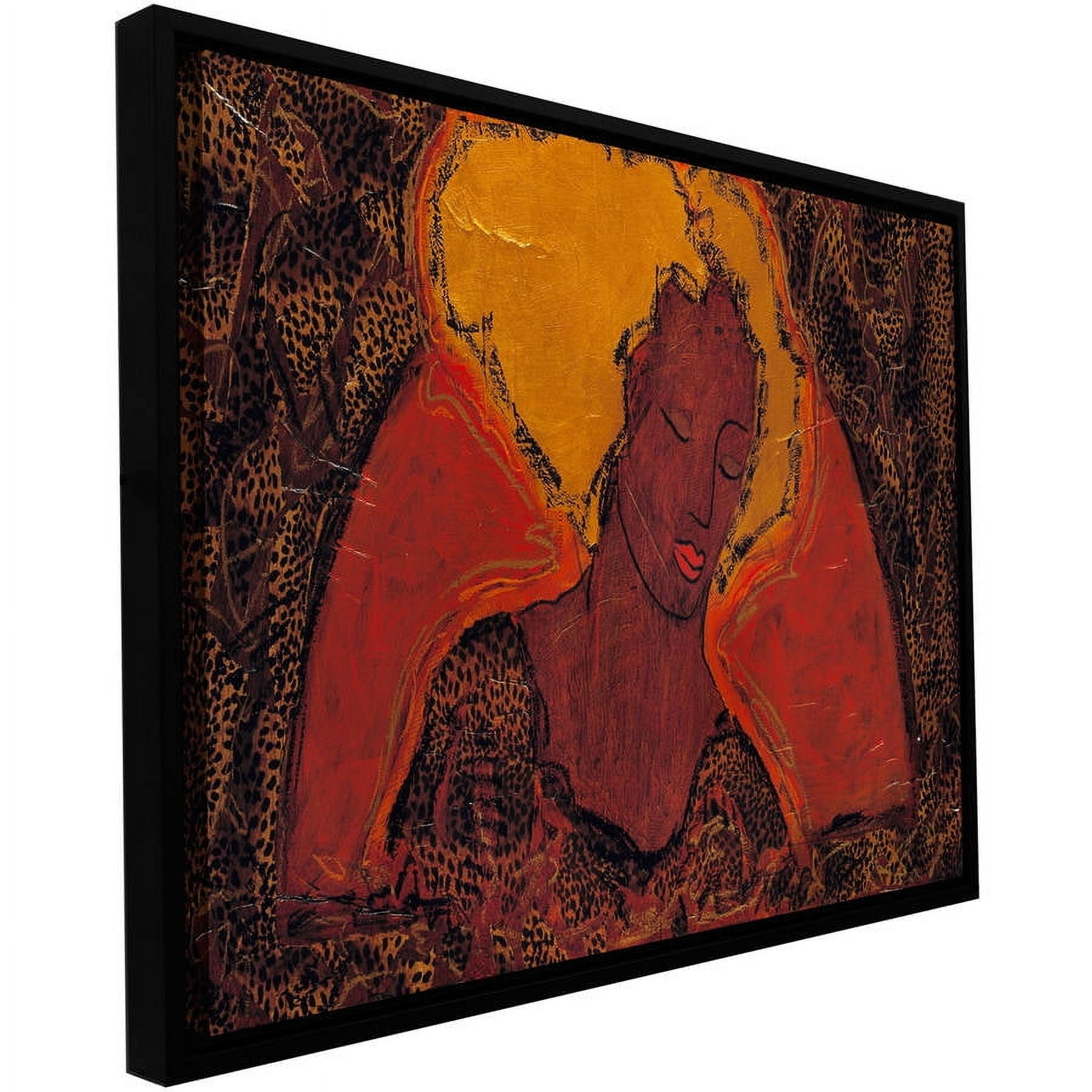 ArtWall Gloria Rothrock "Leopard Sister" Floater Framed Gallery-Wrapped Canvas