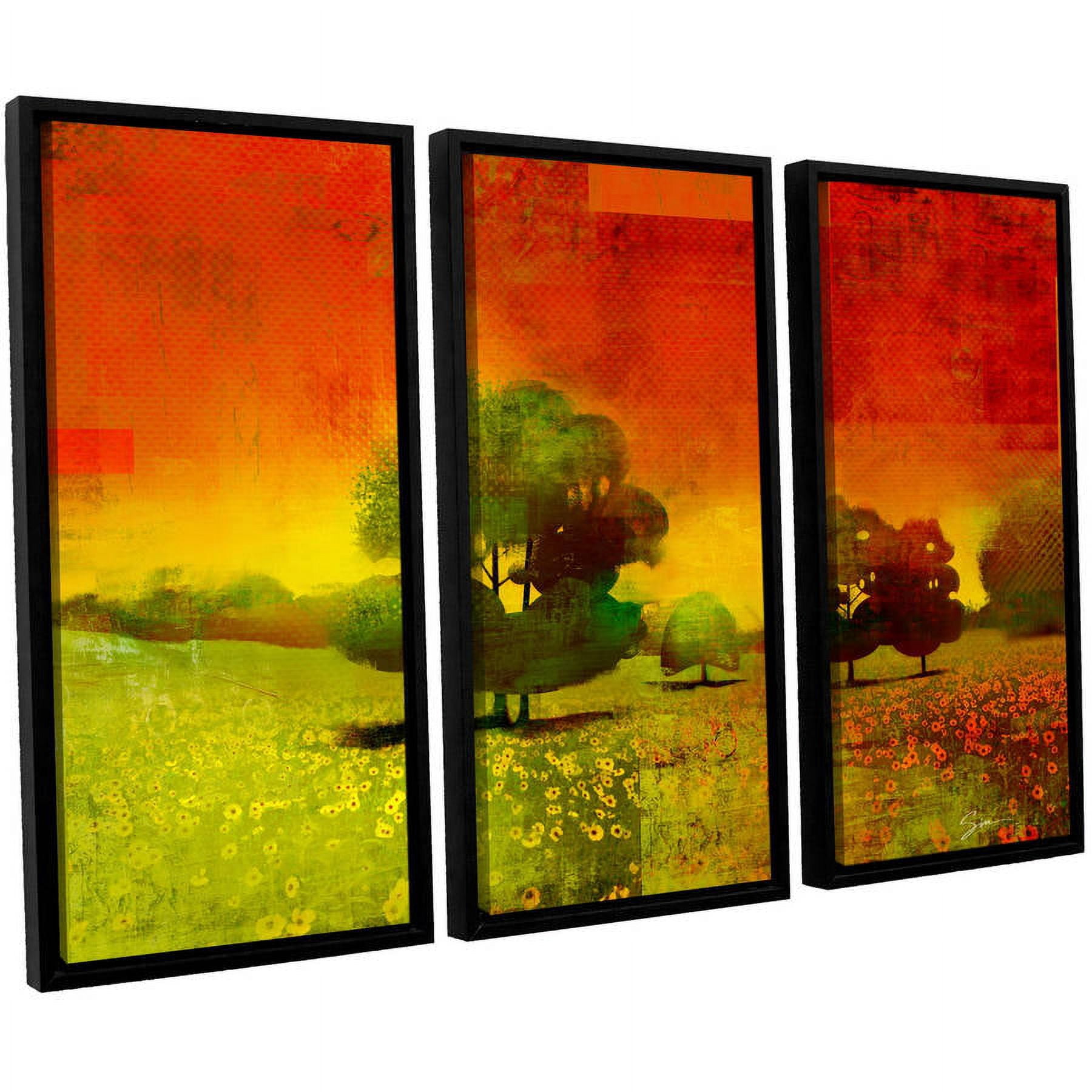 ArtWall Greg Simanson "Drenched Grace" 3-Piece Floater Framed Canvas Set
