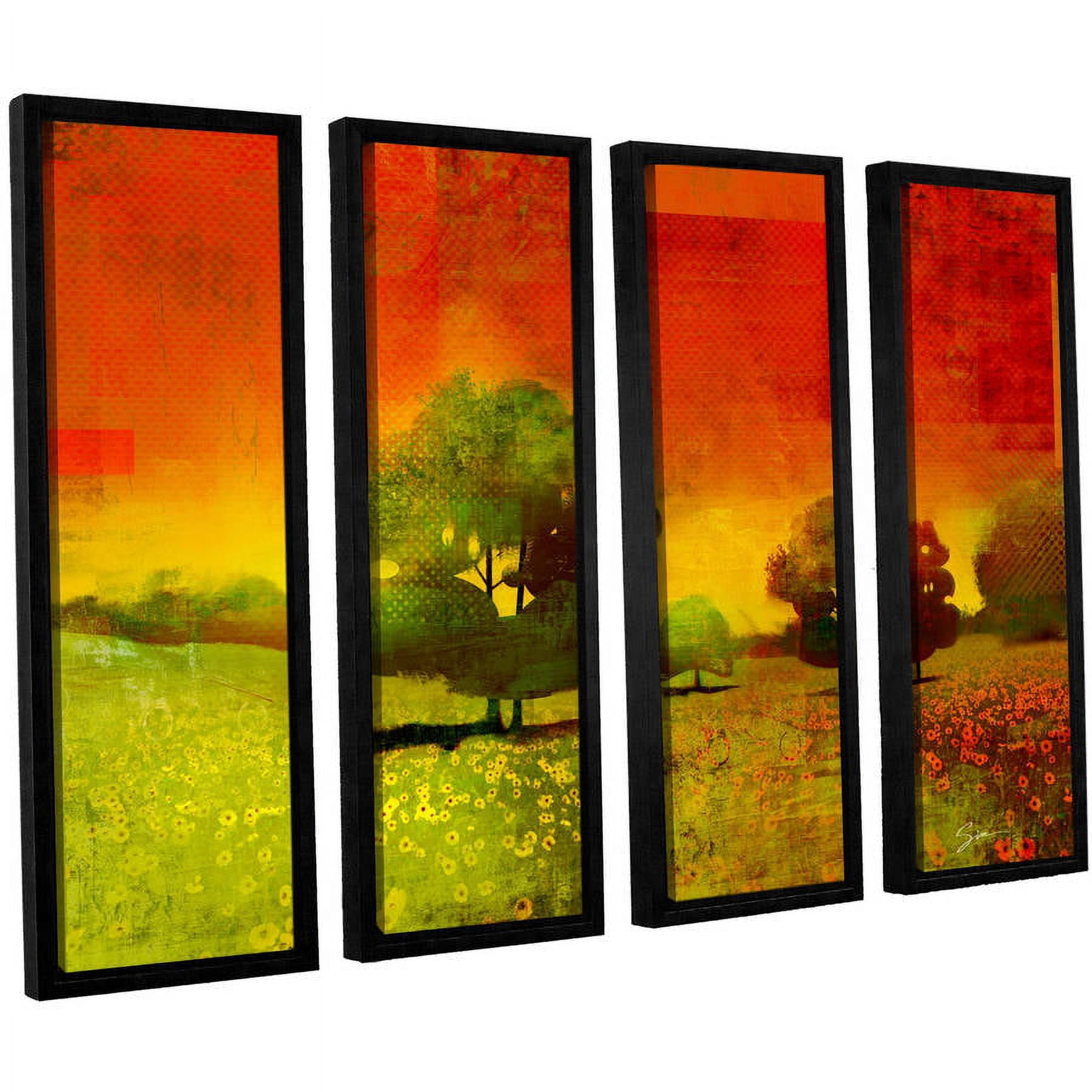 ArtWall Greg Simanson "Drenched Grace" 4-Piece Floater Framed Canvas Set