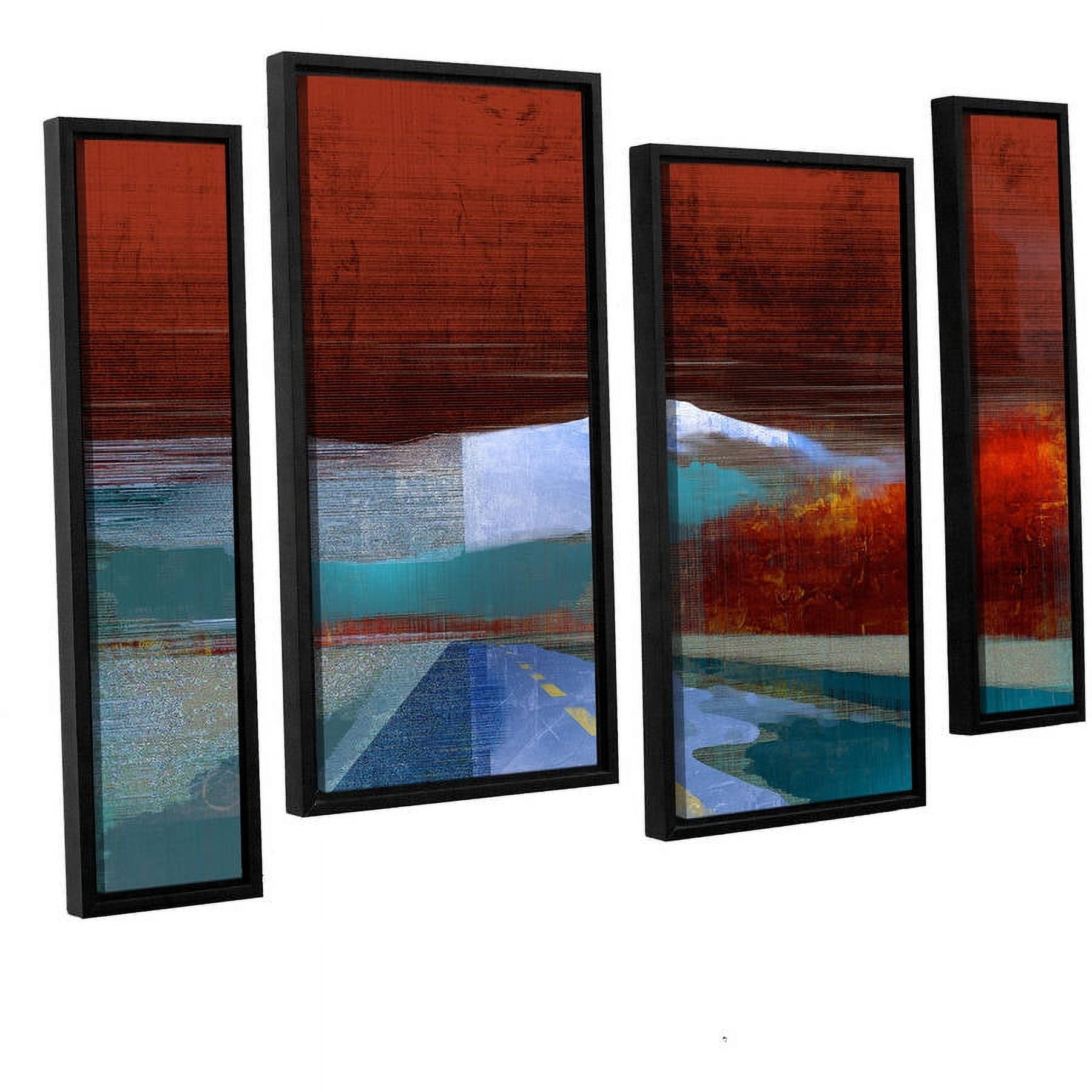 ArtWall Greg Simanson "Landscape I" 4-Piece Floater Framed Canvas Staggered Set