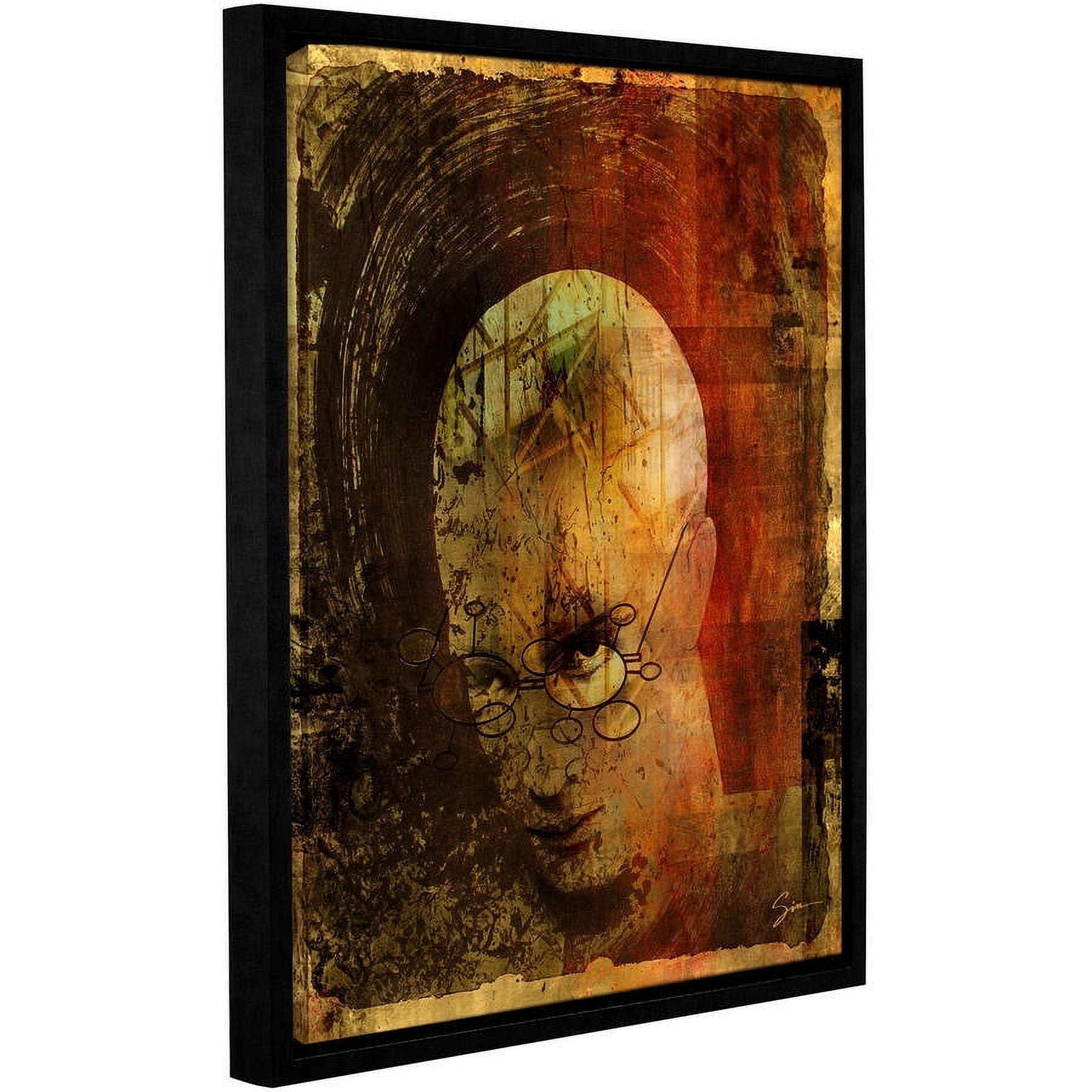 ArtWall Greg Simanson "Metro Brain" Gallery-Wrapped Floater-Framed Canvas