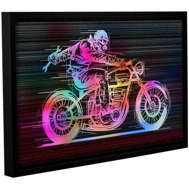 ArtWall Greg Simanson "Moto IV" Gallery-Wrapped Floater-Framed Canvas