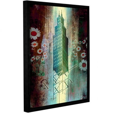 ArtWall Greg Simanson "Spring Time in the City" Gallery-Wrapped Floater-Framed Canvas
