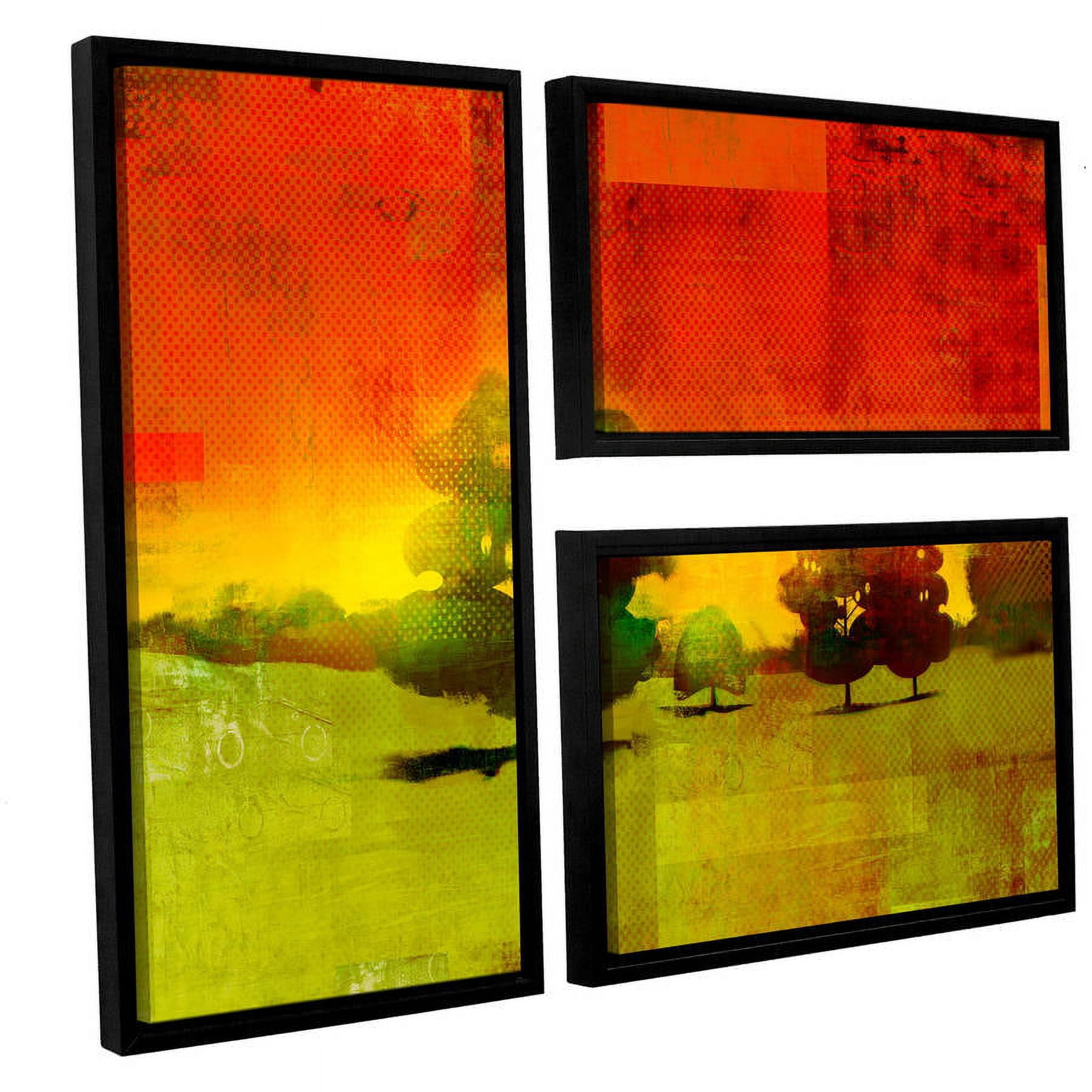ArtWall Greg Simanson "Tree Study" 3-Piece Floater Framed Canvas Flag Set
