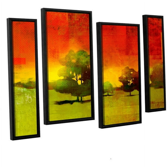 ArtWall Greg Simanson "Tree Study" 4-Piece Floater Framed Canvas Staggered Set