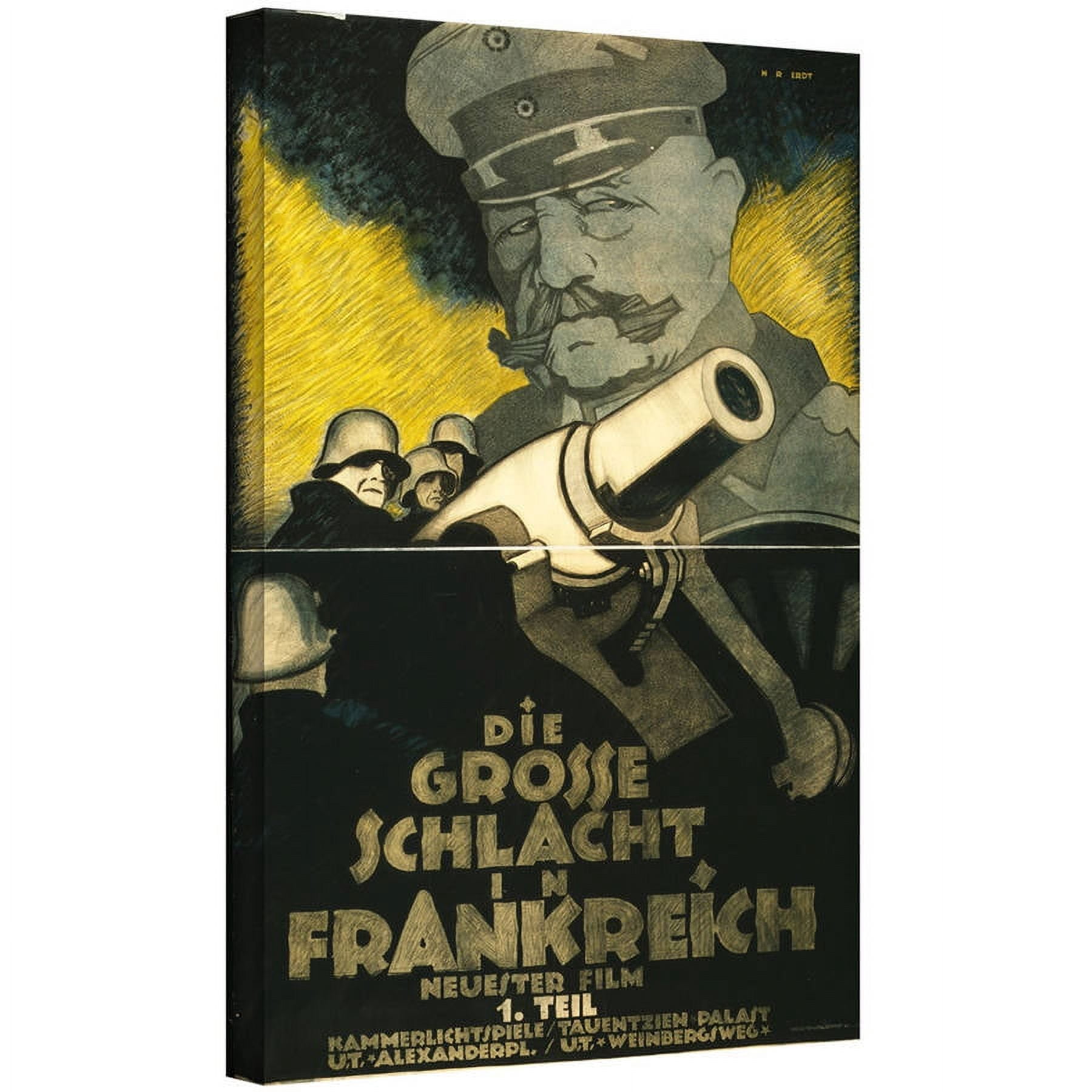 ArtWall Hans Rudi Erdt "The Great Battle In France, 1918 " Gallery-Wrapped Canvas