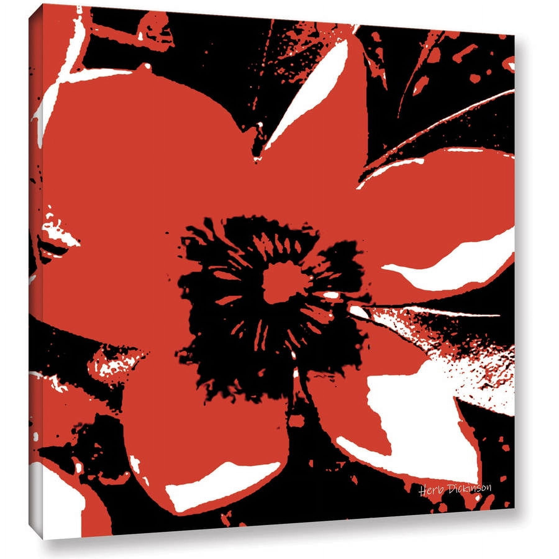 ArtWall Herb Dickinson "Blooming Red" Gallery-Wrapped Canvas